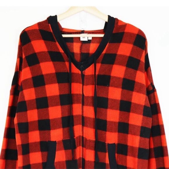 🦋FAMILY PAJAMAS Women’s Onesie style hoodie 
Microfreeleze comfortable SZ L - Picture 3 of 11